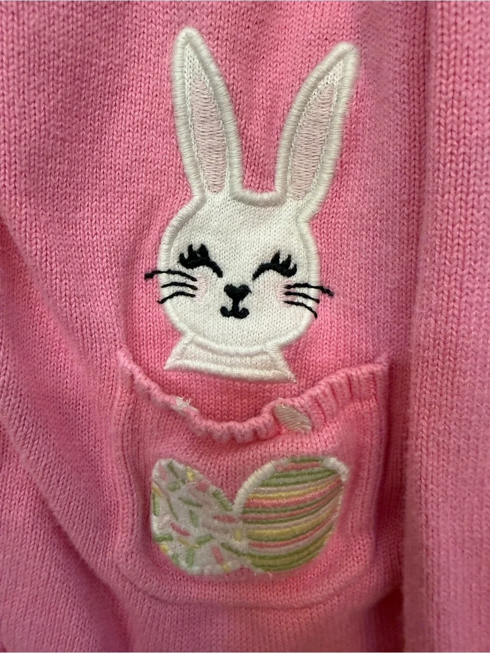 Gymboree Pink Bunny Pocket Cardigan Sweater